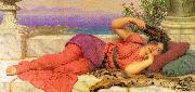 John William Godward Noonday Rest Norge oil painting reproduction